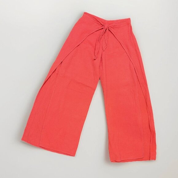 Young Fabulous & Broke On The Road Abigail Orange Wide Leg Side Slit Pants XS - Picture 5 of 12